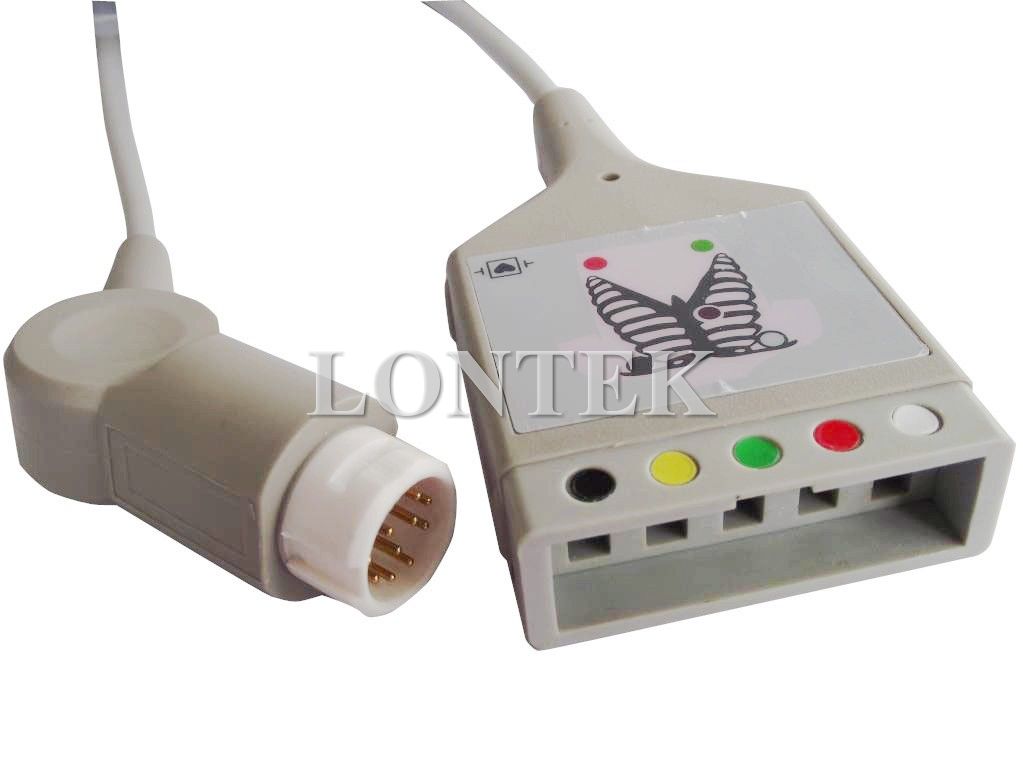 飞利浦MP20 30 VM6 VM8 V24E MP5 M3535A监护仪5导心电电缆