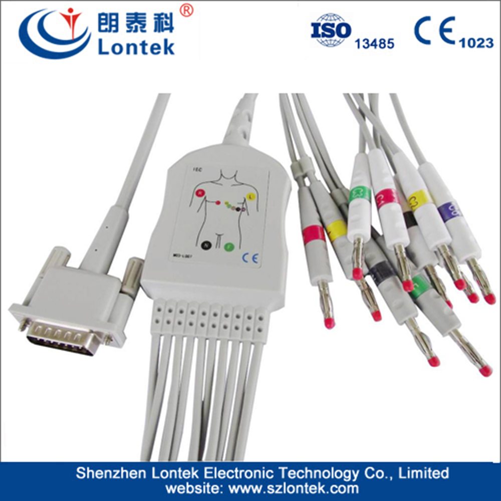 供应飞利浦M1770A 一体式10导心电图机导联线 香蕉插