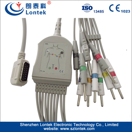 铃谦Kanz PC-109 兼容ECG 108/110/1203一体式10导心电图机导联线