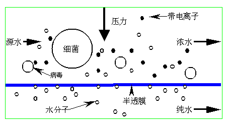 反渗透膜的净水过程